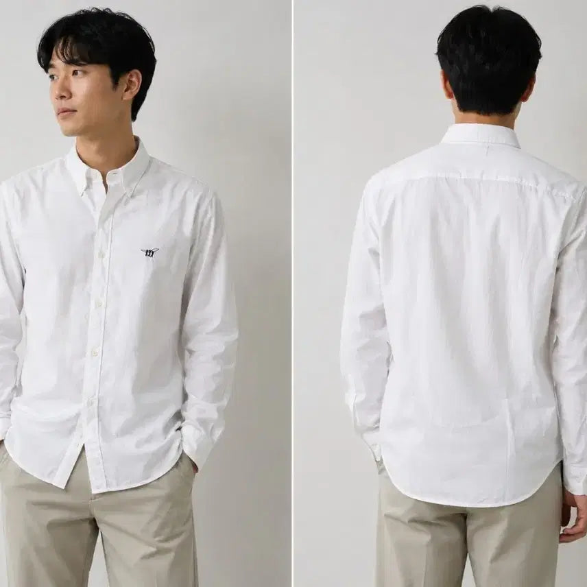 [BUNJANG] Henry Cotton Slim Fit White Shirt (Size 41) / 헨리코튼 슬림핏 화이트 셔츠 (41사이즈)100