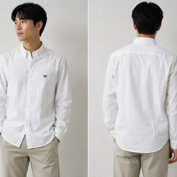 [BUNJANG] Henry Cotton Slim Fit White Shirt (Size 41) / 헨리코튼 슬림핏 화이트 셔츠 (41사이즈)100