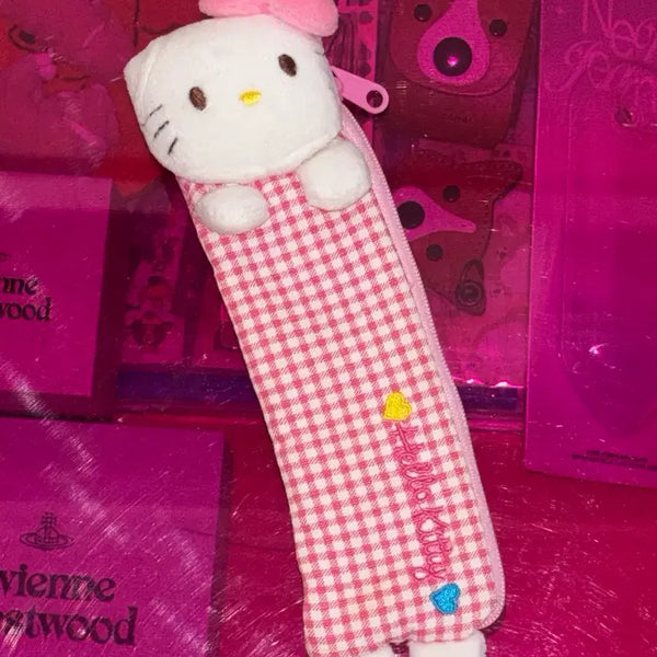 [BUNJANG] Sanrio Hello Kitty Rare Classic Book Band Pencil Case Pouch / 레어 고전 산리오 키티 북밴드 필통 파우치