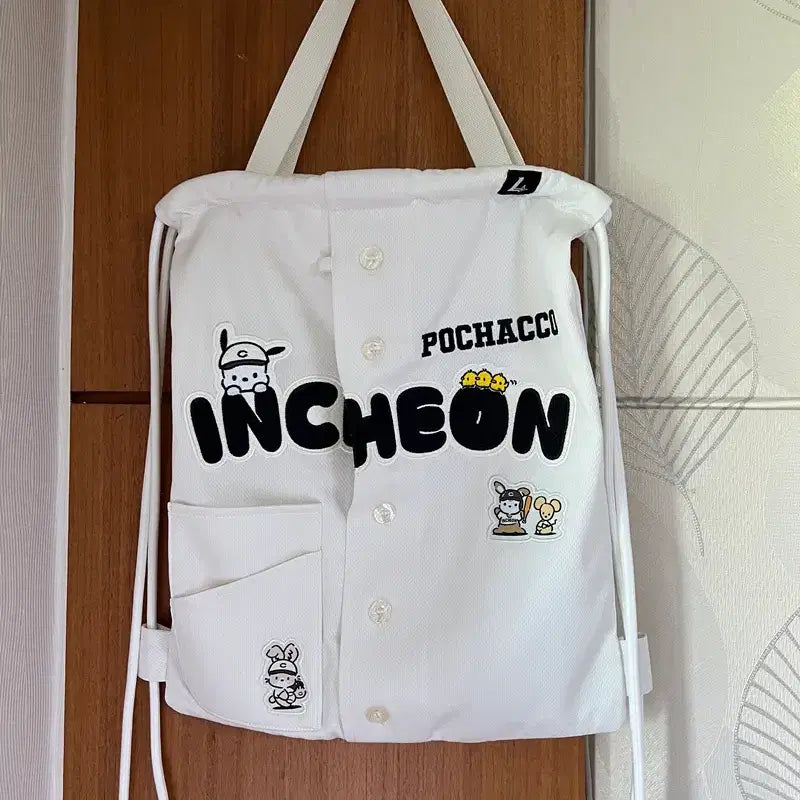 [BUNJANG] SSG Landers x Pochacco Collaboration Incheon Edition Gym Sack / KBO SSG랜더스X포차코 콜라보 인천에디션 짐색