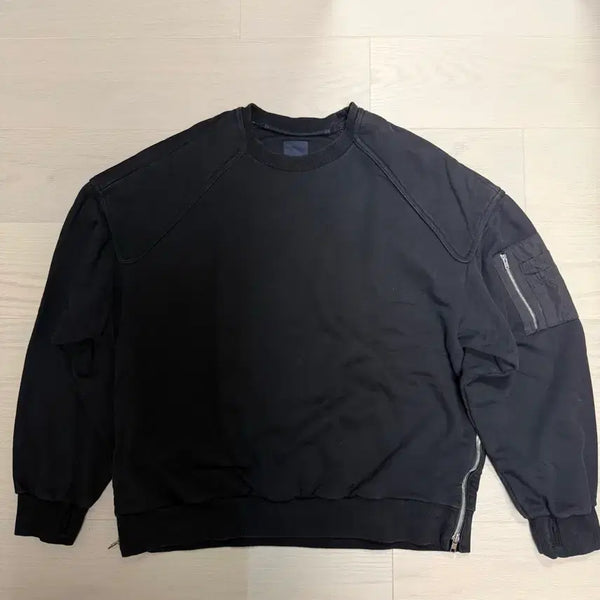 [BUNJANG] Junji MA-1 Sweatshirt Black / 준지 마원 맨투맨 블랙