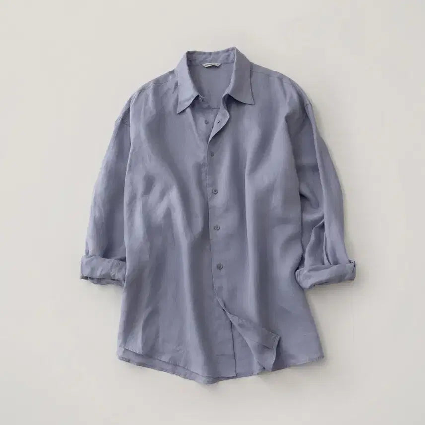 [BUNJANG] BlancRoom French Linen Shirt Lavender Size 2 / 블랭크룸 프렌치 린넨 셔츠 라벤더 2