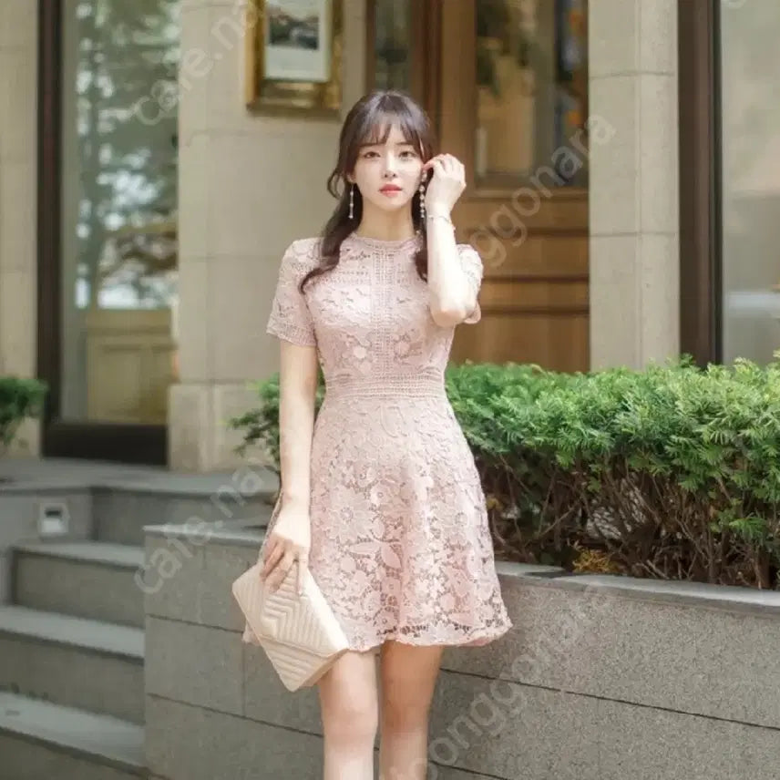 [BUNJANG] ATTRANCE Made Lace Dress / (2회착) 아뜨랑스 메이드 레이스 원피스