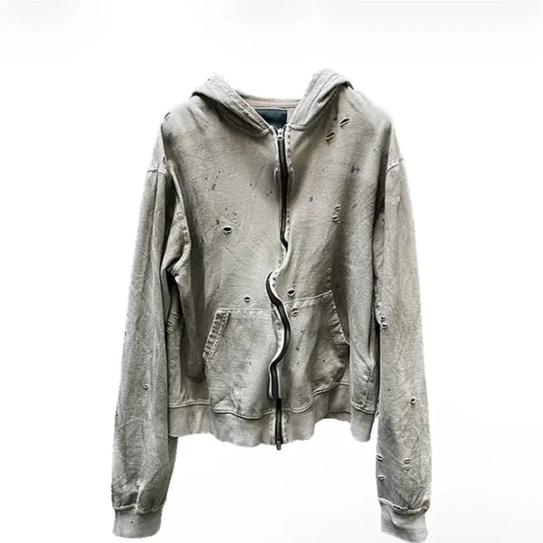[BUNJANG] Under Armour Vintage Waving Slim Fit Hoodie Zip-up / 언더아미아 빈티지 웨이빙 슬림핏 후드집업