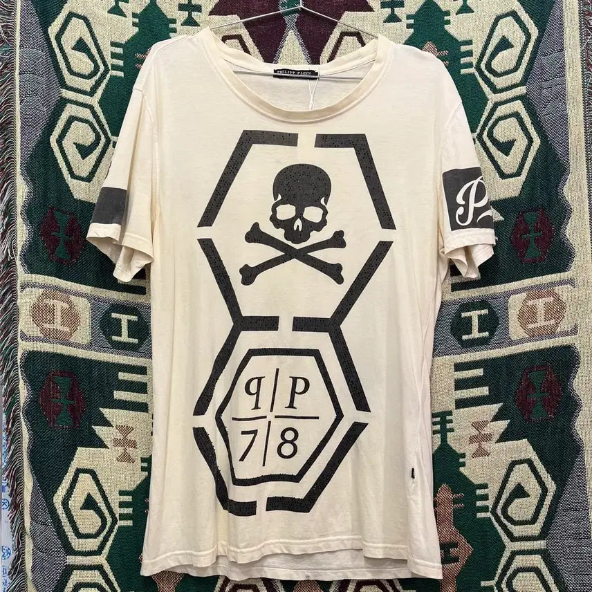 [BUNJANG] Philipp Plein Homme Skull Short Sleeve T-Shirt L/100 / 필립플레인 옴므 스컬 반팔 티셔츠 L/100
