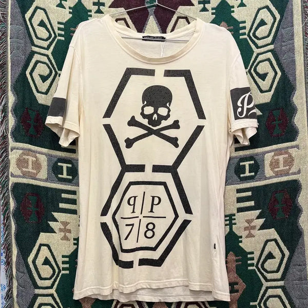 [BUNJANG] Philipp Plein Homme Skull Short Sleeve T-Shirt L/100 / 필립플레인 옴므 스컬 반팔 티셔츠 L/100