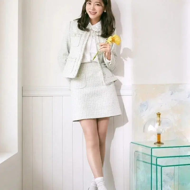 [BUNJANG] ROEM Kim Se-jeong Tweed Jacket / ROEM 로엠 김세정 트위드 자켓