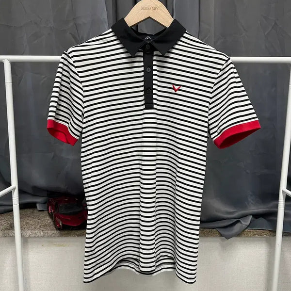 [BUNJANG] Callaway Men's Golf Stripe Short Sleeve Polo Shirt / [ 캘러웨이 ] 정품 / 남성100 / 골프 스트라이프 반팔