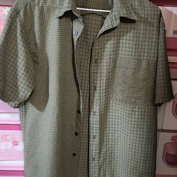 [BUNJANG] JW Anderson x Uniqlo Checked Short-Sleeve Shirt / JW앤더슨 유니클로 체크 반팔 셔츠 좀크게나온듯세탁완료