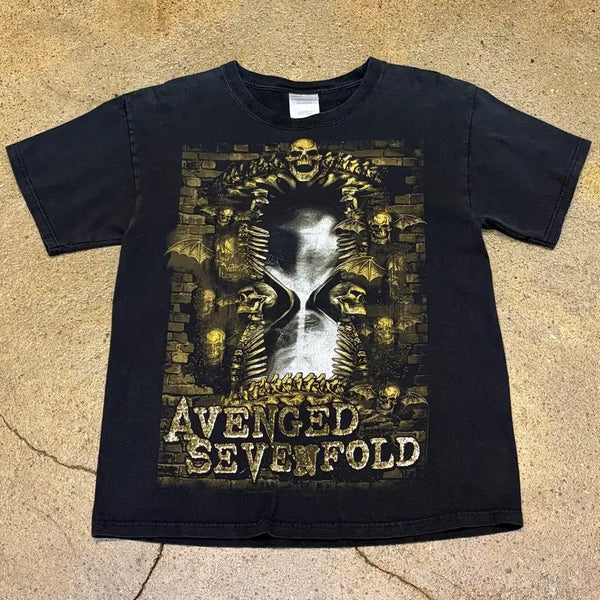 [BUNJANG] 10s Hanes Avenged Sevenfold Band T-Shirt / 10s 미국 빈티지 헤인즈 어벤지드세븐폴드 밴드티 락티셔츠 반팔티