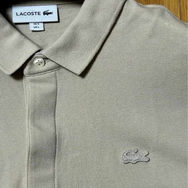 [BUNJANG] Lacoste Paris Polo Beige Size L (105) / 라코스테 파리 폴로 베이지 105사이즈(L)