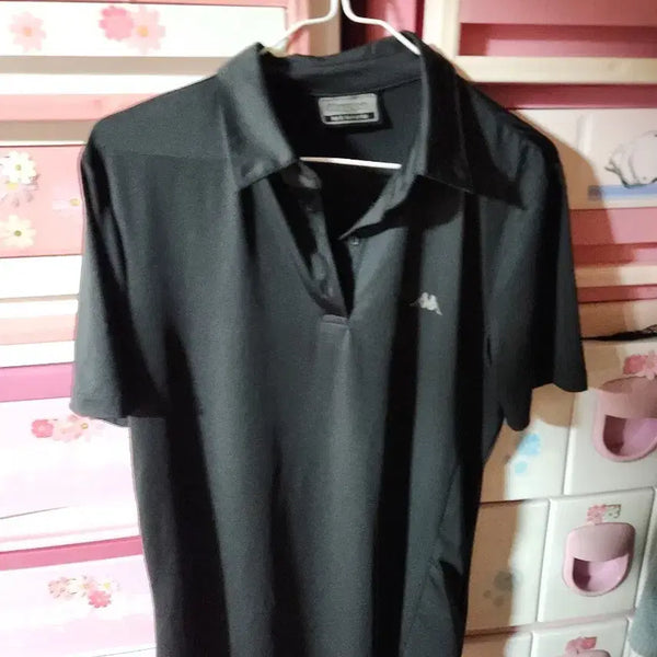 [BUNJANG] Kappa Short Sleeve Polo Shirt Black / 카파 반팔 카라티 블랙부드러운재질 일반66넉넉세탁완료
