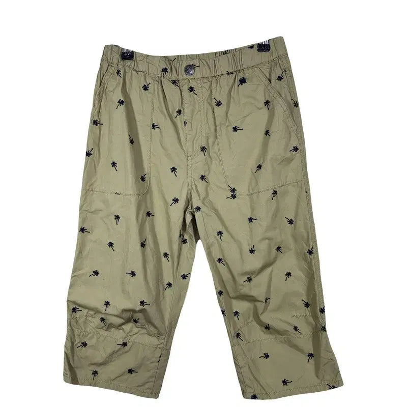 [BUNJANG] Palm Tree Embroidered Bermuda Shorts / 야자수 자수 버뮤다 팬츠 팜트리 리조트룩 휴양지룩 하프 바지 [25인치]