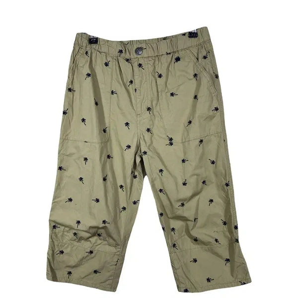 [BUNJANG] Palm Tree Embroidered Bermuda Shorts / 야자수 자수 버뮤다 팬츠 팜트리 리조트룩 휴양지룩 하프 바지 [25인치]