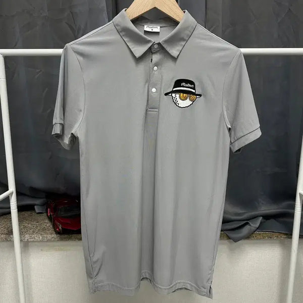 [BUNJANG] Malbon Genuine Men's Golf Big Logo Short Sleeve Polo T-shirt (Size 95) / [ 말본 ] 정품 / 남성95 / 골프 빅로고 반팔 카라티