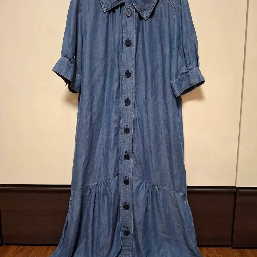 [BUNJANG] Cacharel Lyocell Denim Shirt Dress / cacharel 데님 셔츠  리오셀 원피스 66날씬77