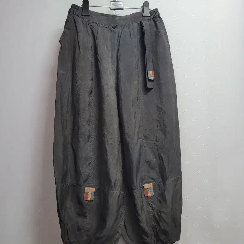 [BUNJANG] Patch Point Natural Dyeed Rayon Slacks Pants / 77)패치포인트 자연염색 인견바지