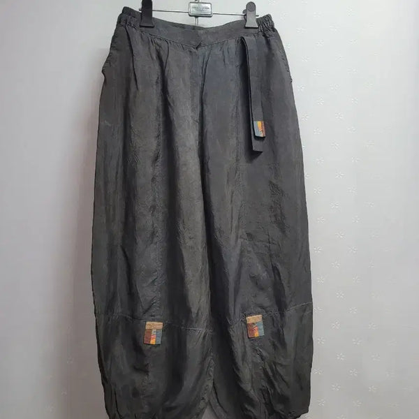 [BUNJANG] Patch Point Natural Dyeed Rayon Slacks Pants / 77)패치포인트 자연염색 인견바지