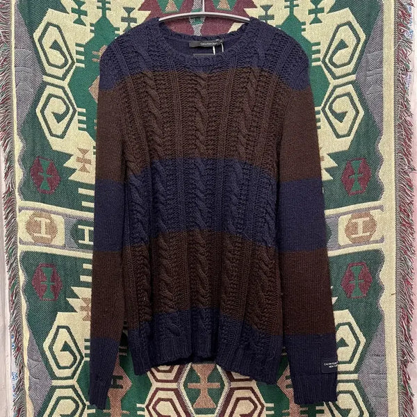 [BUNJANG] Calvin Klein Jeans Alpaca Cable Knit M/95 / 캘빈클라인 진스 알파카 케이블 니트 M/95