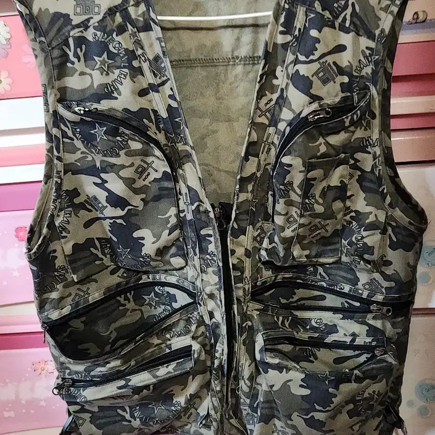 [BUNJANG] Kalva Camouflage Vest / 칼바 베스트 카모플라쥬 조끼 세탁완료