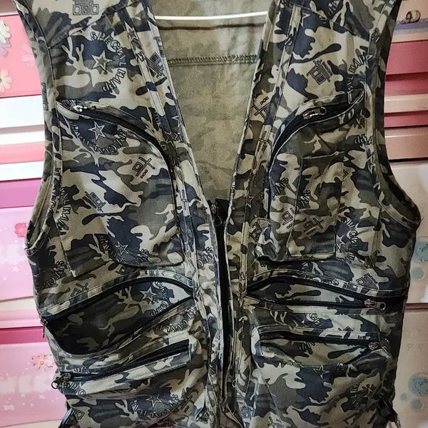[BUNJANG] Kalva Camouflage Vest / 칼바 베스트 카모플라쥬 조끼 세탁완료
