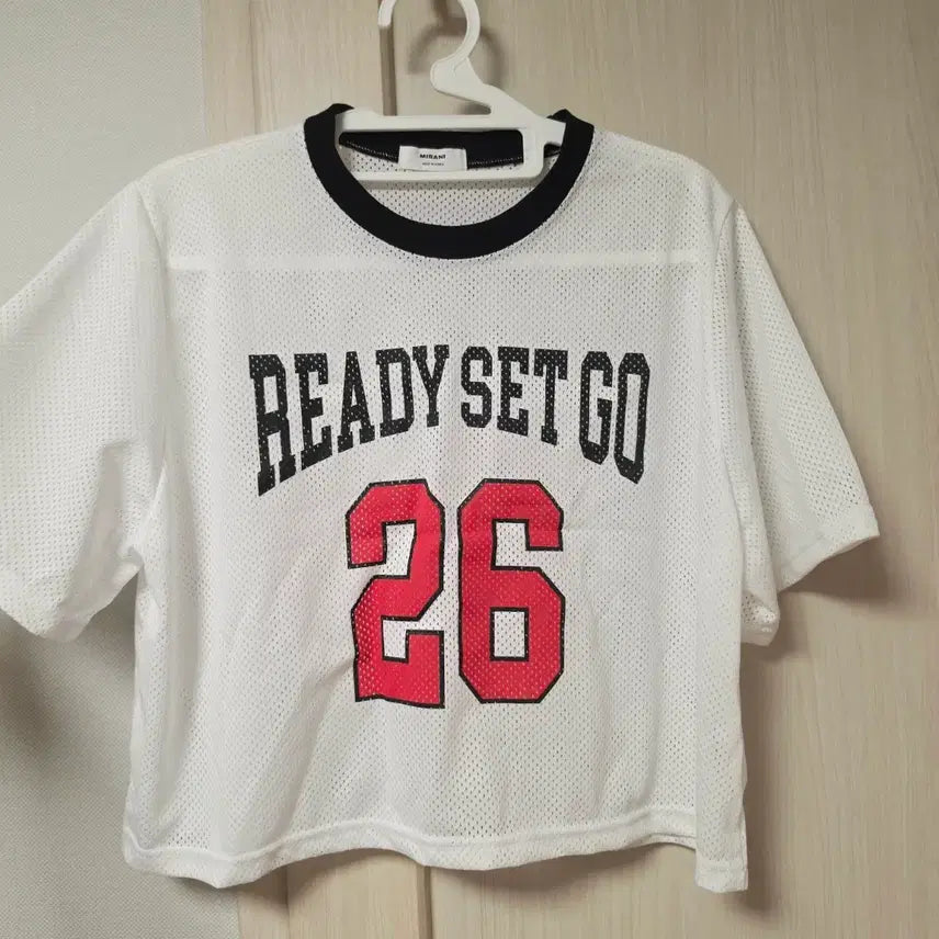 [BUNJANG] Mesh Cropped Short Sleeve T-Shirt / 메쉬 반크롭 반팔티 새상품