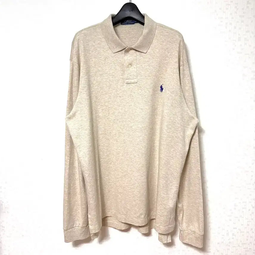 [BUNJANG] Polo Ralph Lauren Long Sleeve Polo Shirt Beige XL / [XL,105]폴로랄프로렌 카라티 긴팔티 베이지