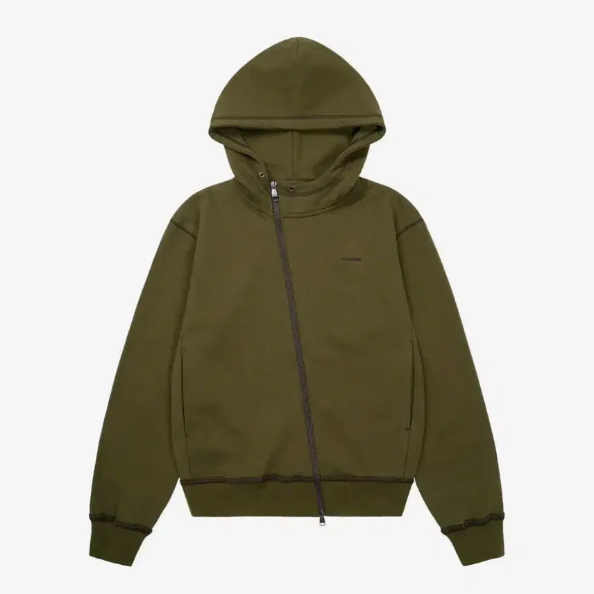 [BUNJANG] Acam Oblique Zippered Cotton Zip-Up Hoodie - Size 1 / 아캄 후드집업 Oblique Zippered Cotton Zip-Up 1