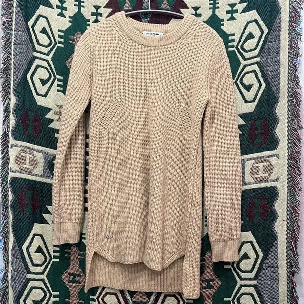 [BUNJANG] Lacoste Round Ribbed Knit Sweater / 라코스테 라운드 골지 니트 스웨터 34
