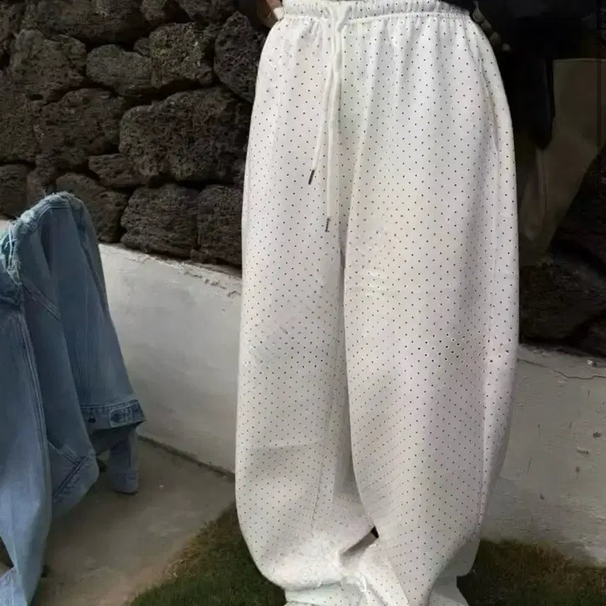 [BUNJANG] Polka Dot Wide Pants / 새상품)도트 와이드 팬츠 / 화이트