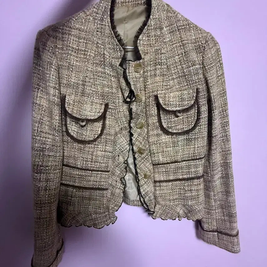 [BUNJANG] Women's Winter Tweed Jacket Outerwear / 겨울 트위드 자켓 여성 아우터