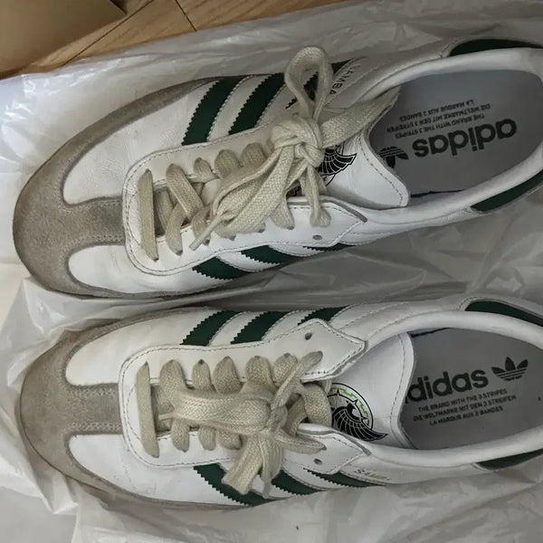 [BUNJANG] Adidas Samba OG Cloud White Collegiate Green Sneakers / 아디다스 삼바