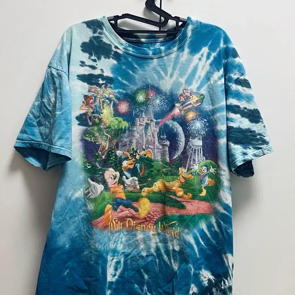 [BUNJANG] Disney World Tie-Dye T-Shirt / 디즈니월드 타이 다이 티셔츠