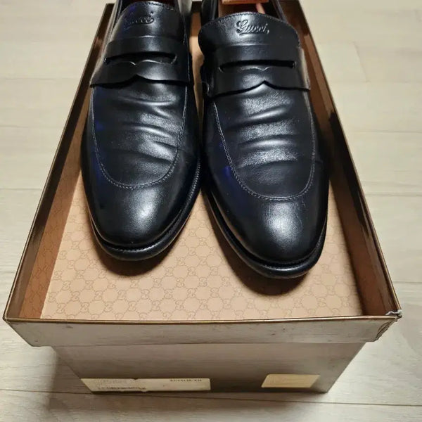 [BUNJANG] Gucci Men's Leather Loafers Black Size 41.5 / 구찌 남성 로퍼 블랙 41.5