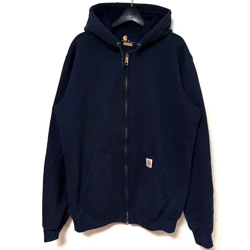 [BUNJANG] Carhartt Hooded Zip-Up Jacket Navy Oversized Fit / [M,95]칼하트 후드집업 자켓 네이비 오버핏