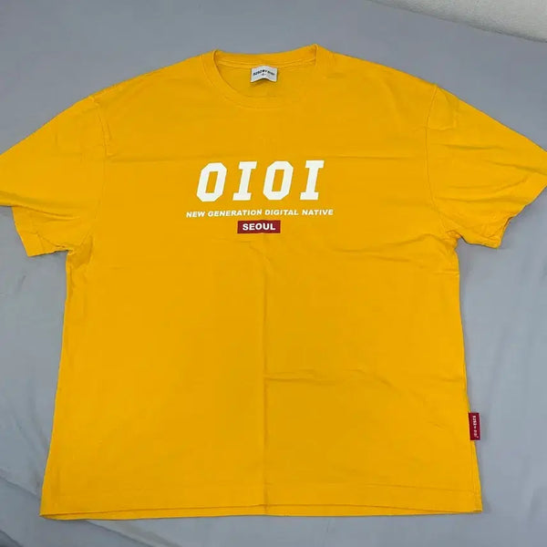 [BUNJANG] OIOI Yellow Short Sleeve T-Shirt L / S급) OIOI 오아이오아이 옐로우 반팔티 L사이즈