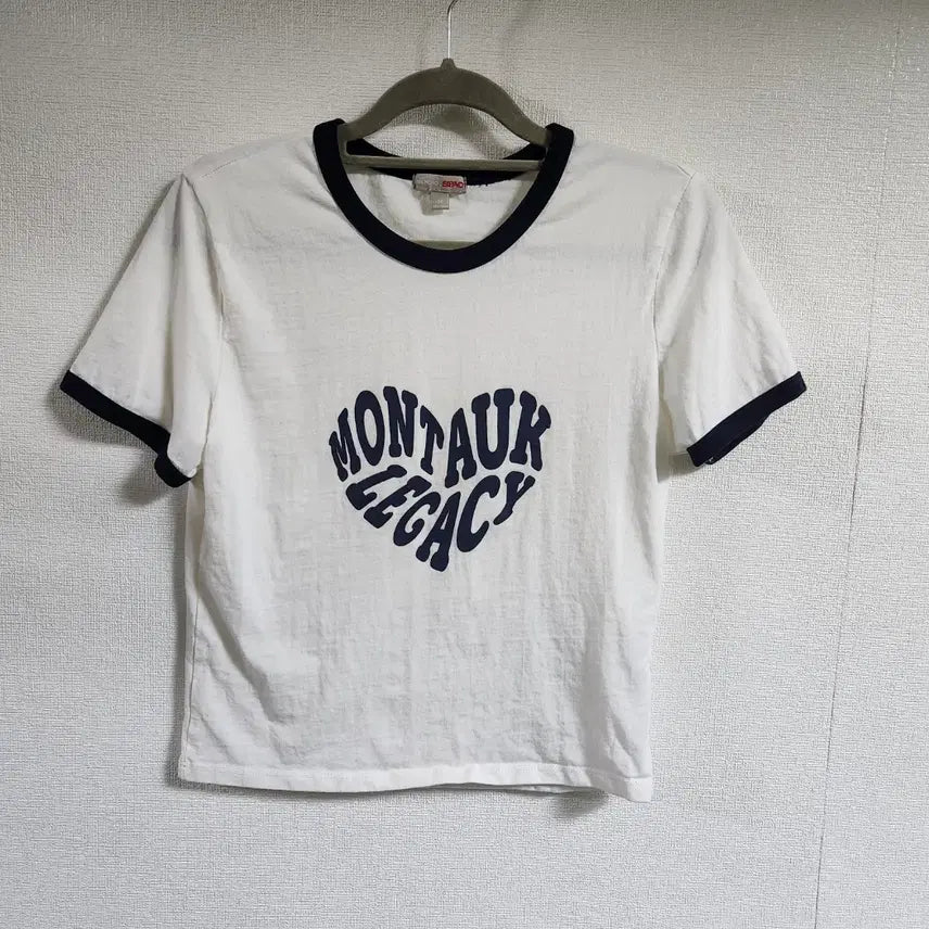 [BUNJANG] SPAO Ringer Colorblock Crop T-Shirt / 스파오 크롭 반팔티