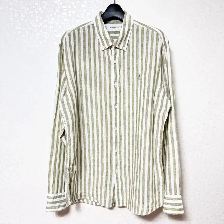 [BUNJANG] Beanpole Striped Linen Shirt / [XL,105]빈폴 스트라이프 린넨 셔츠 남방