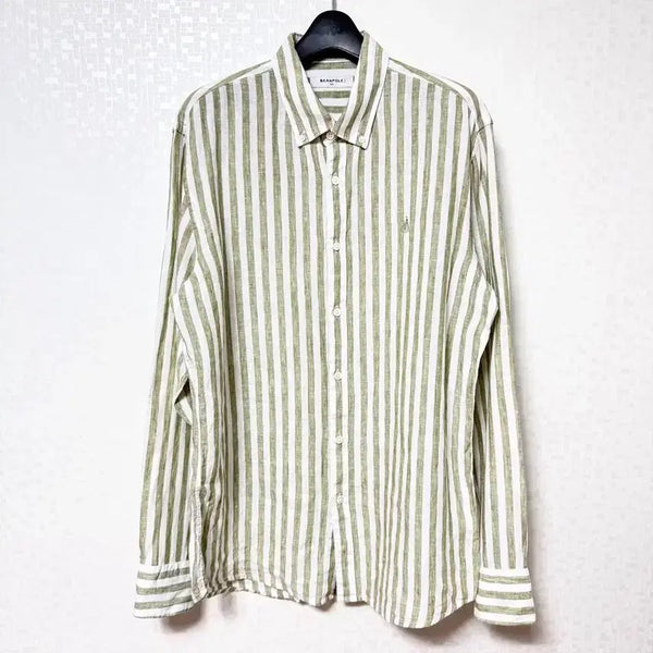 [BUNJANG] Beanpole Striped Linen Shirt / [XL,105]빈폴 스트라이프 린넨 셔츠 남방
