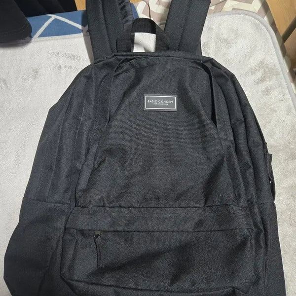 [BUNJANG] BASIC CONCEPT Black Backpack / BASIC CONCEPT 블랙 백팩