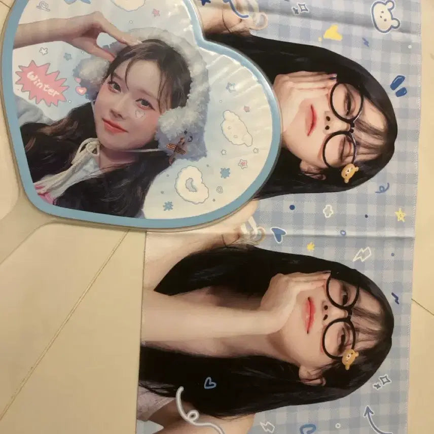 [BUNJANG] Aespa Winter Slogan & Uchiwa Set / 에스파 윈터 슬로건, 우치와