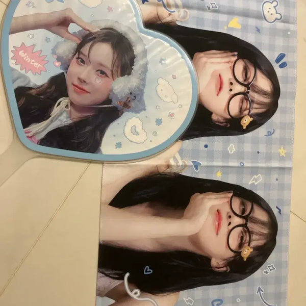 [BUNJANG] Aespa Winter Slogan & Uchiwa Set / 에스파 윈터 슬로건, 우치와