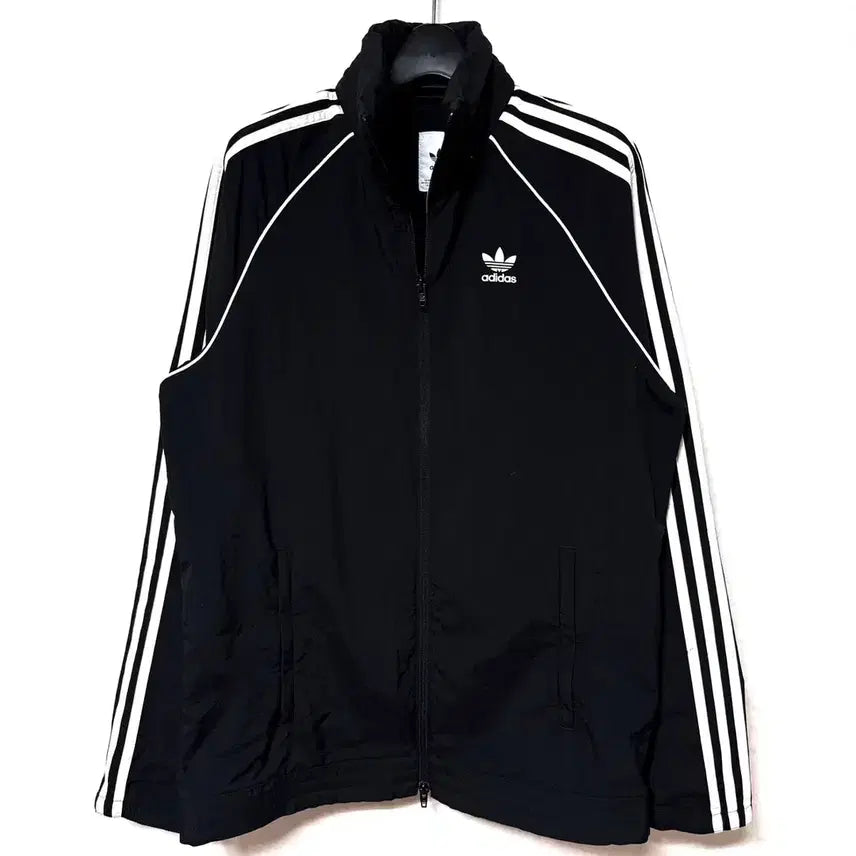 [BUNJANG] Adidas 3-Stripes Woven Windbreaker Jacket Black/White M / [M,95]아디다스 삼선 바람막이 우븐 자켓 검흰