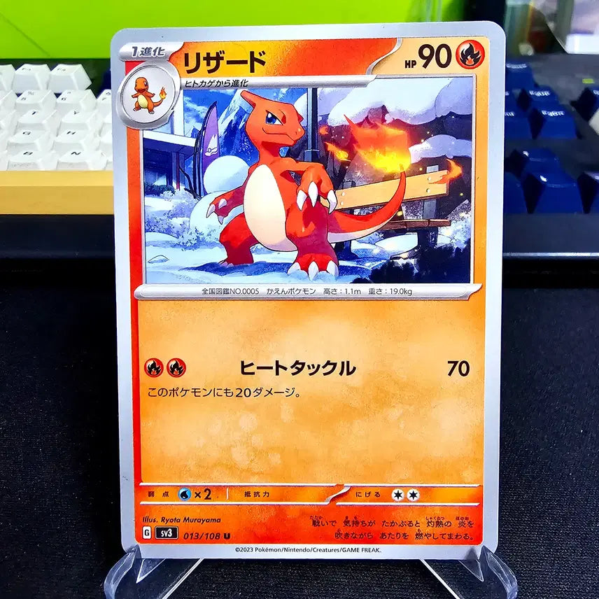 [BUNJANG] Pokemon Card Japanese Lizardo Half-Illustration Card SV3 013/108 / 포켓몬카드 일판 리자드 하프일러 카드 SV3 013/108