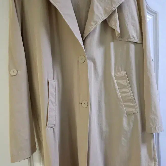 [BUNJANG] VISIT IN N.Y. STUDIO Beige Trench Coat - Size M / 비지트인 뉴욕 베이지  코트 M