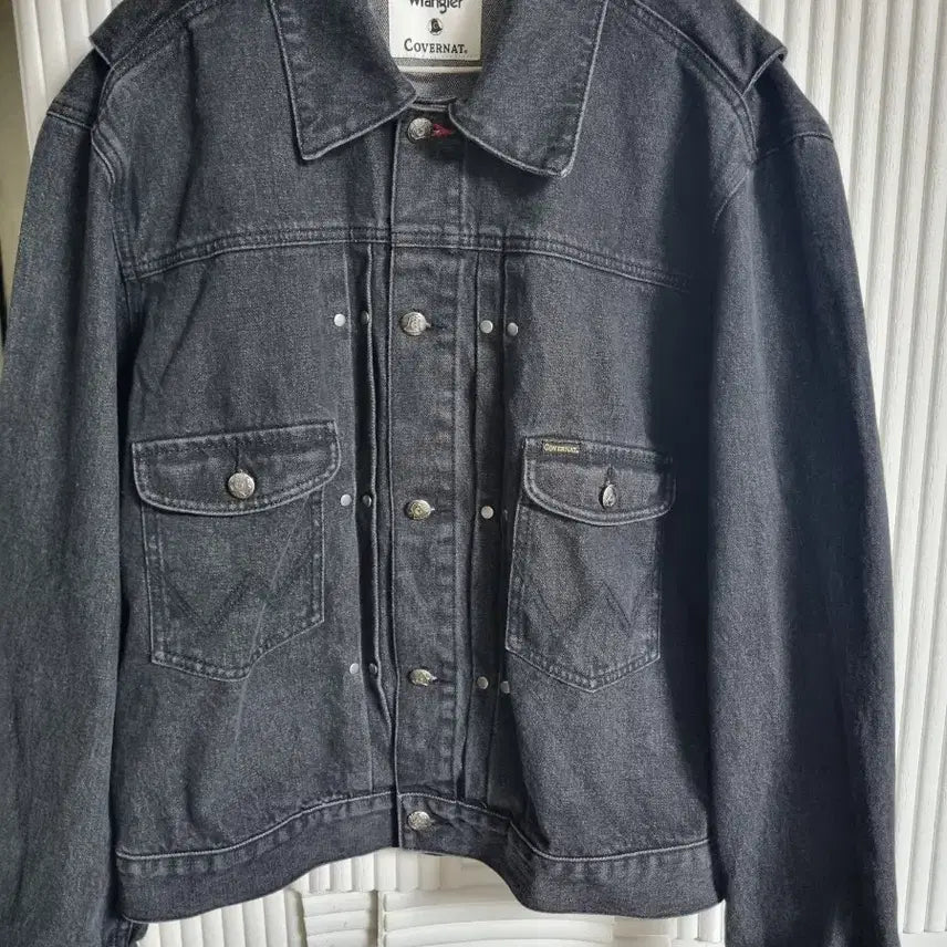 [BUNJANG] Wrangler x Covernat Denim Jacket Black Size L / Wrangler 커버낫 데님 자켓 블랙 사이즈 L