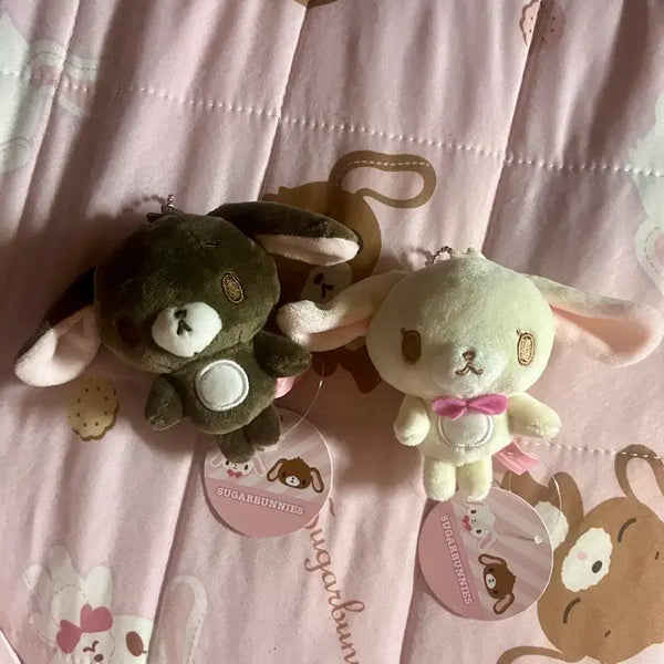 [BUNJANG] Sanrio Sugar Bunnies Mascot Plush Keychain (Shiro Usa / Kuro Usa) / 슈가바니즈 마스코트 인형 키링 시로우사 쿠로우사