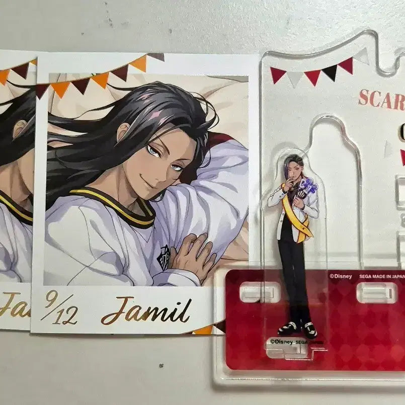 [BUNJANG] Twisted Wonderland Jamil Viper Birthday Acrylic Stand & Casual Wear Photocard Bundle Set / 트위스테 쟈밀 생일 세가쿠지  아크릴+쿠츠로기 포카 일괄