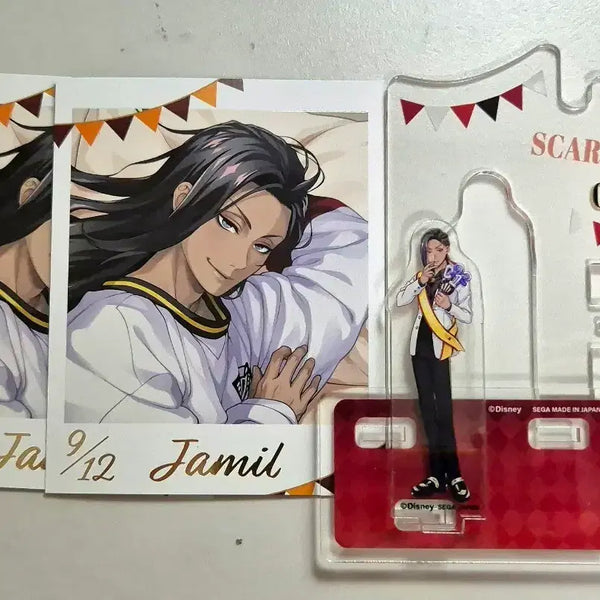 [BUNJANG] Twisted Wonderland Jamil Viper Birthday Acrylic Stand & Casual Wear Photocard Bundle Set / 트위스테 쟈밀 생일 세가쿠지  아크릴+쿠츠로기 포카 일괄