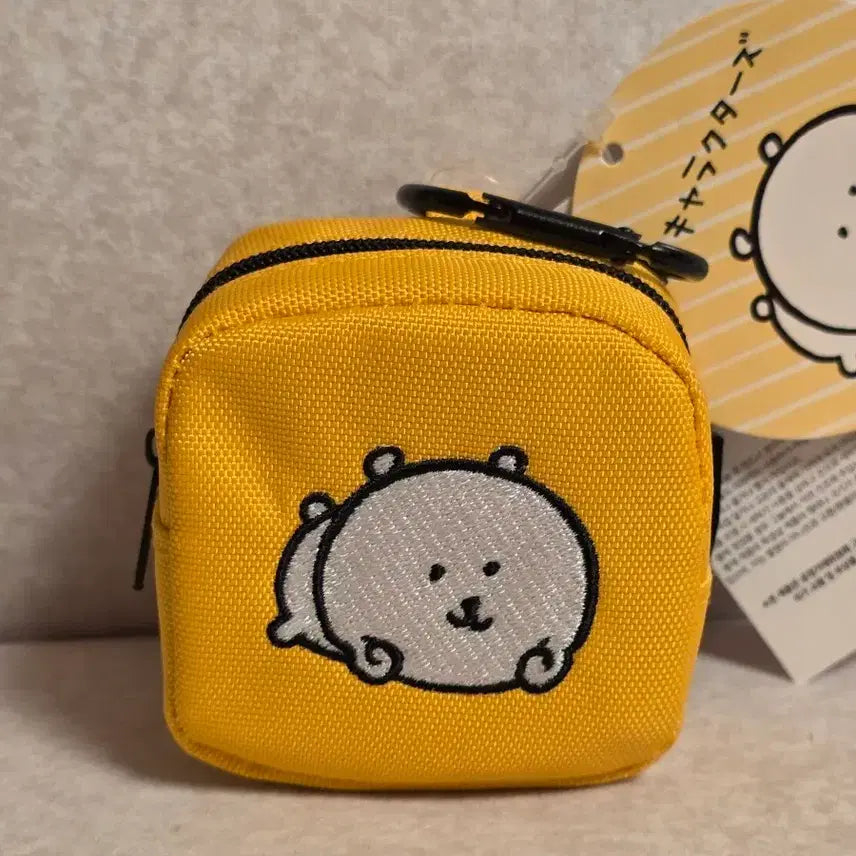 [BUNJANG] Nongdamgom (Ddamgom) Embroidered Pouch with Keyring / 새상품) 농담곰 담곰이 키링 자수 파우치 가방 눈멍냥이 치이카와 먼작귀 나가노